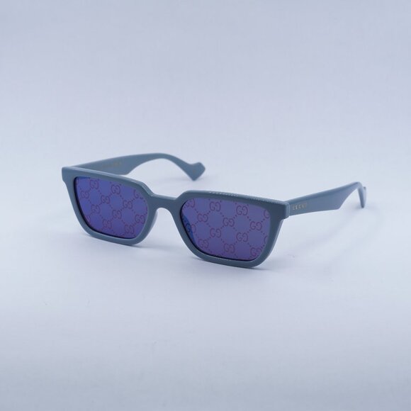 Gucci GG1539S 003 Sunglasses Light Blue Square Frame - Picture 1 of 11
